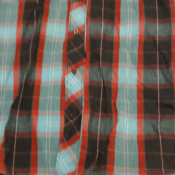 7Burnside red & blue plaid button down shirt L - Picture 5 of 8